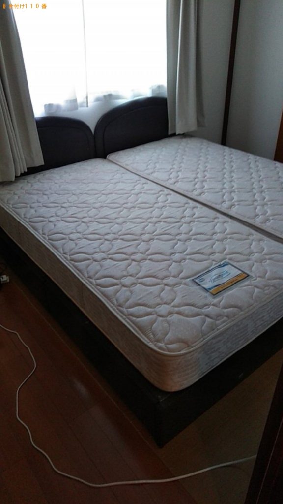 【松山市】シングルベッド、ベッドマットレスの回収・処分ご依頼