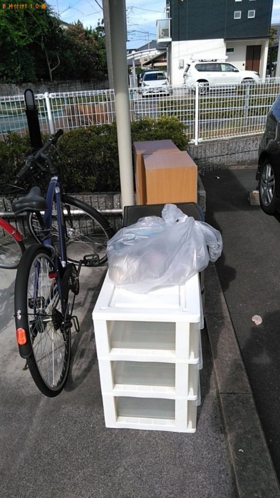 【松山市】カラーボックス、衣装ケース、自転車等の回収・処分ご依頼