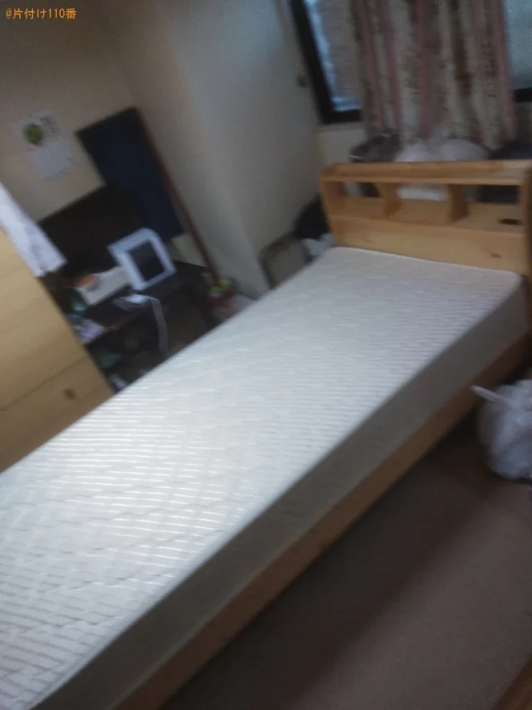 【松山市】マットレス付きシングルベッドの回収・処分ご依頼