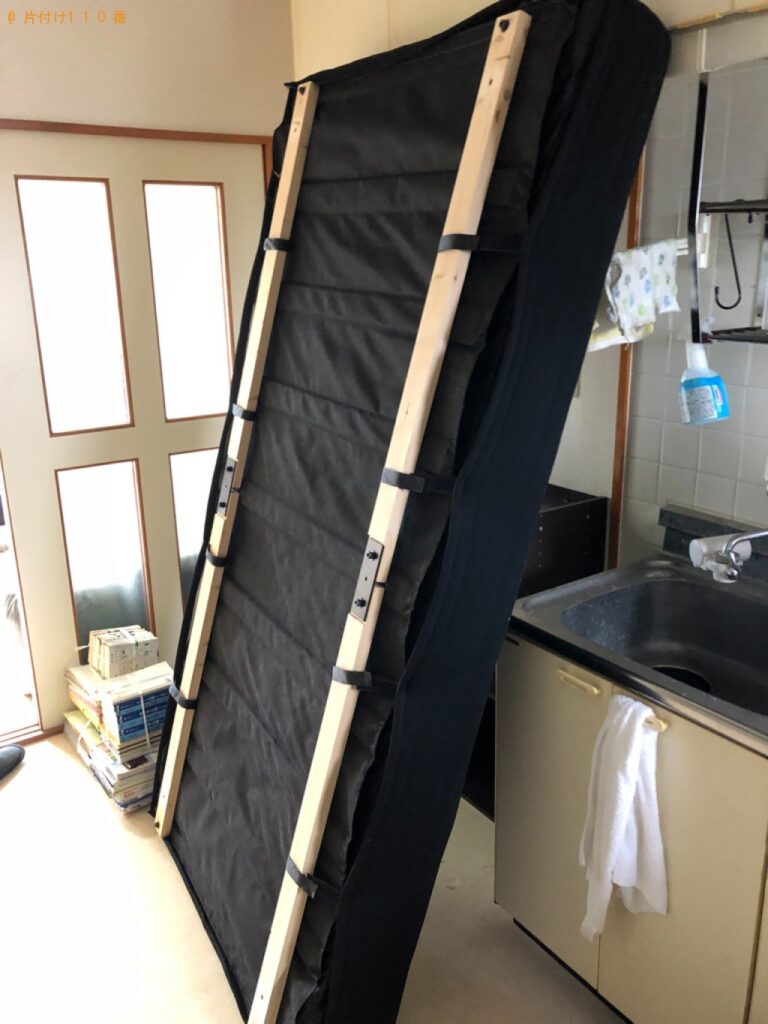 【松山市】マットレス付きシングルベッド、洗濯機の回収・処分ご依頼