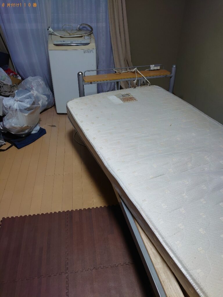 【松山市】冷蔵庫、マットレス付きシングルベッド、洗濯機の回収