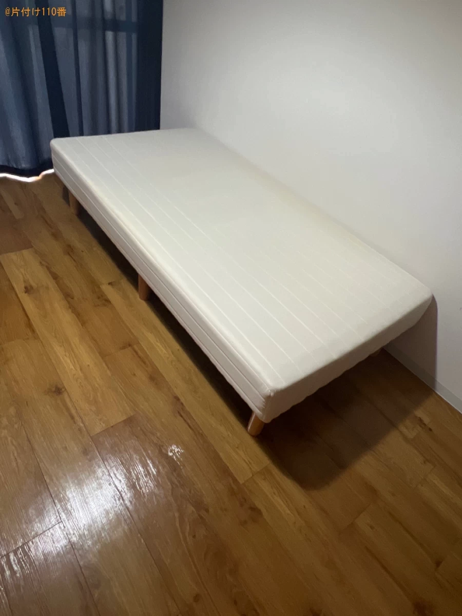 【松山市緑町】マットレス付きシングルベッドの回収・処分ご依頼