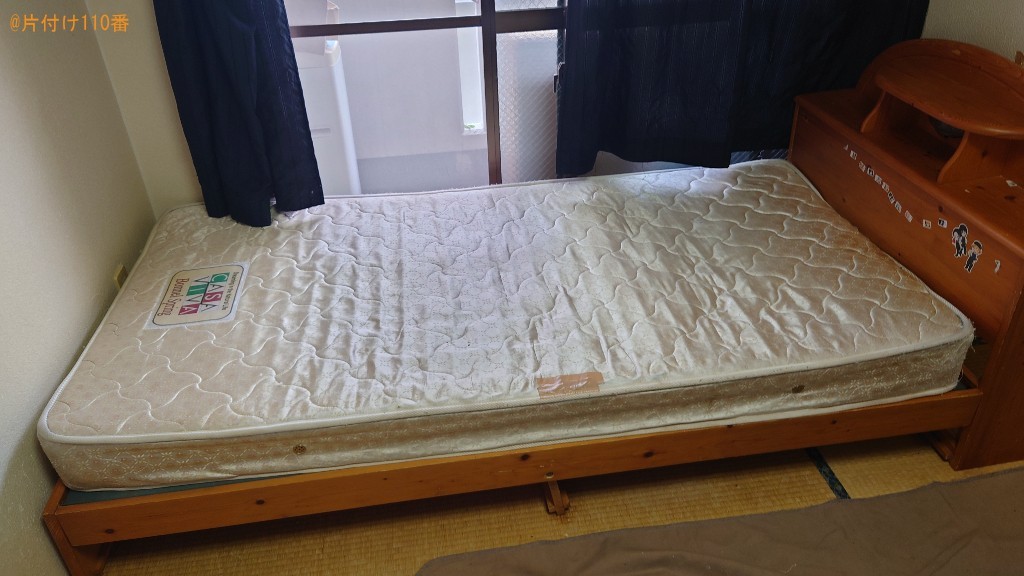 【松山市】マットレス付きシングルベッドの回収・処分ご依頼