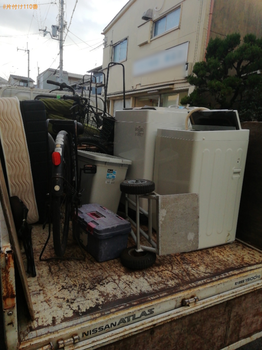 洗濯機、自転車、ゴミ箱、マットレス、折り畳みテーブル、傘等の回収